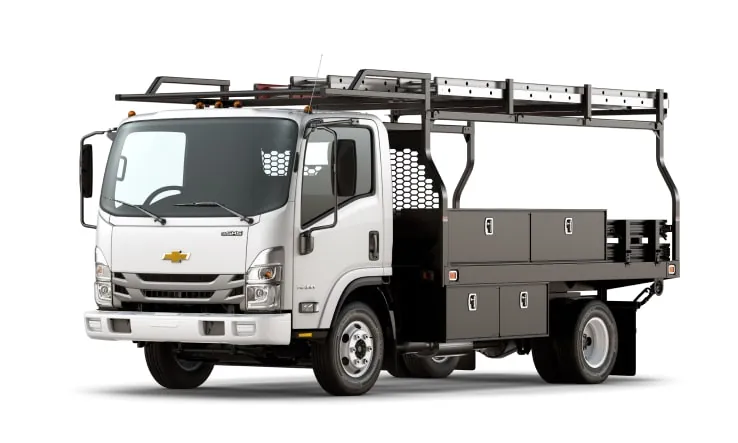 Chevrolet low cab forward truck with a utility service body